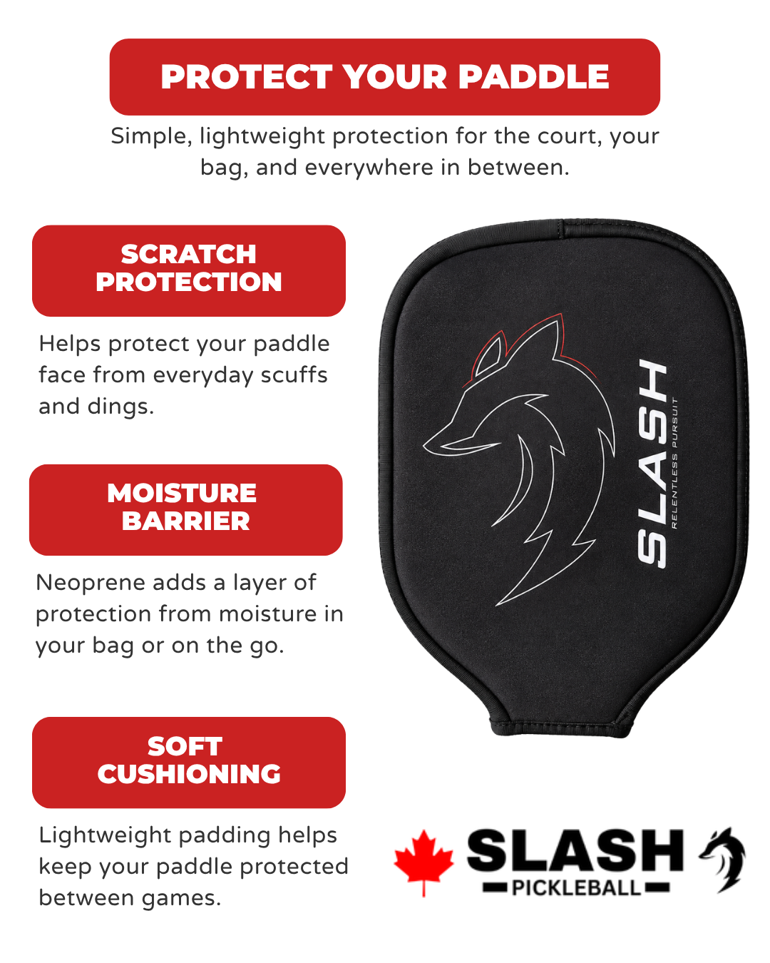 Slash Pickleball Paddle Cover